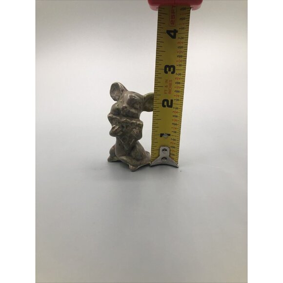 Vintage Ceramic Cute Mouse Eating Cheese Figurine Drip Glazed AS IS - Picture 9 of 9